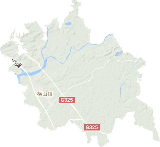 橫山鎮(zhèn)地形圖