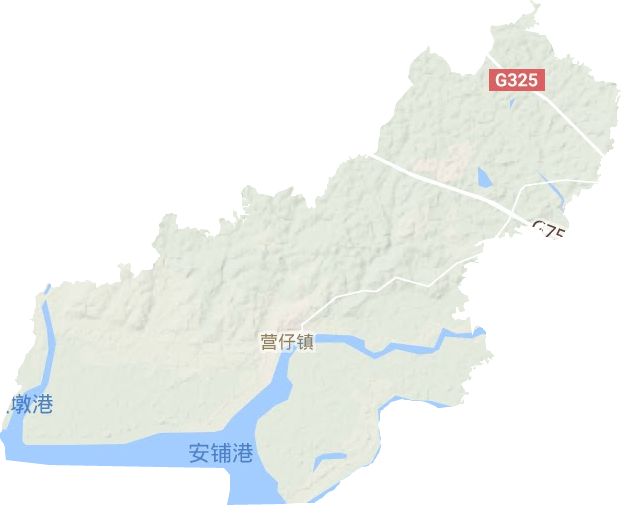 營(yíng)仔鎮(zhèn)地形圖