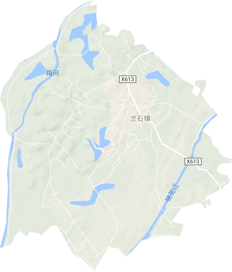 蘭石鎮(zhèn)地形圖