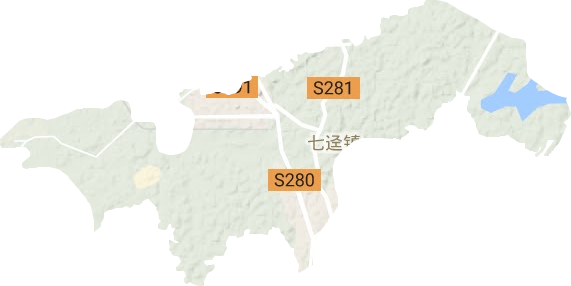 七逕鎮(zhèn)地形圖