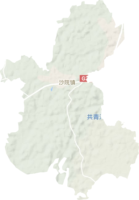 沙院鎮地形圖