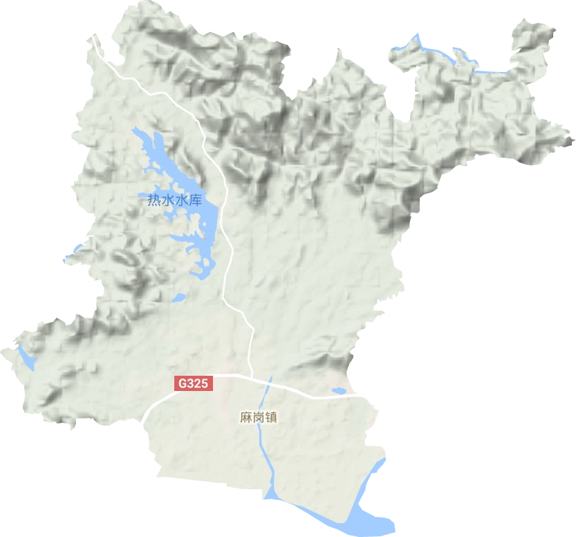 麻崗鎮地形圖