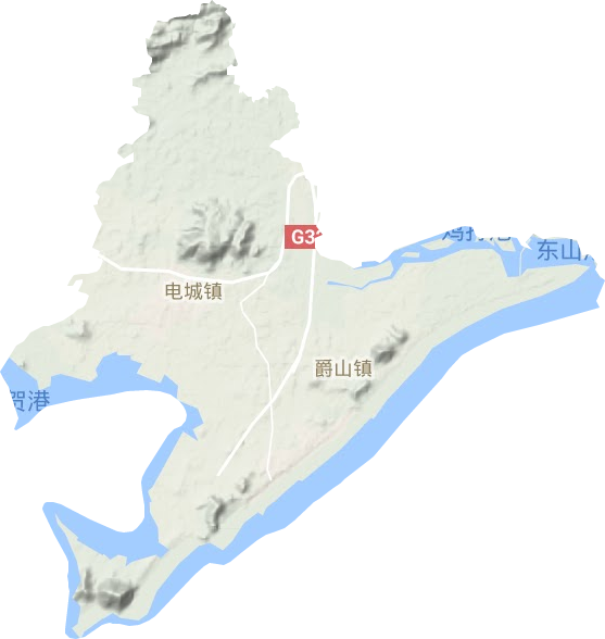 電城鎮地形圖