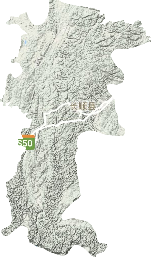 長順縣地形圖