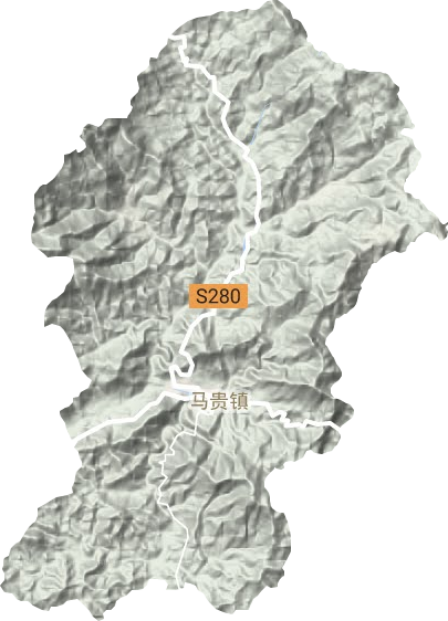 馬貴鎮地形圖