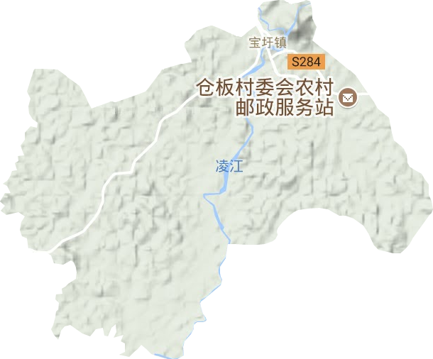 寶圩鎮地形圖