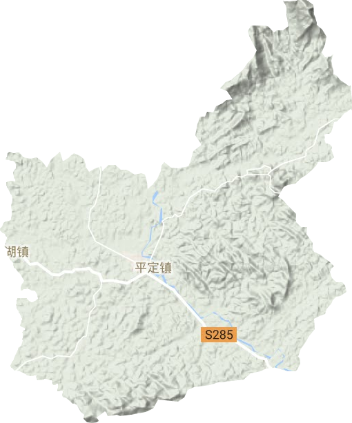平定鎮(zhèn)地形圖