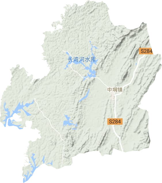 中垌鎮地形圖