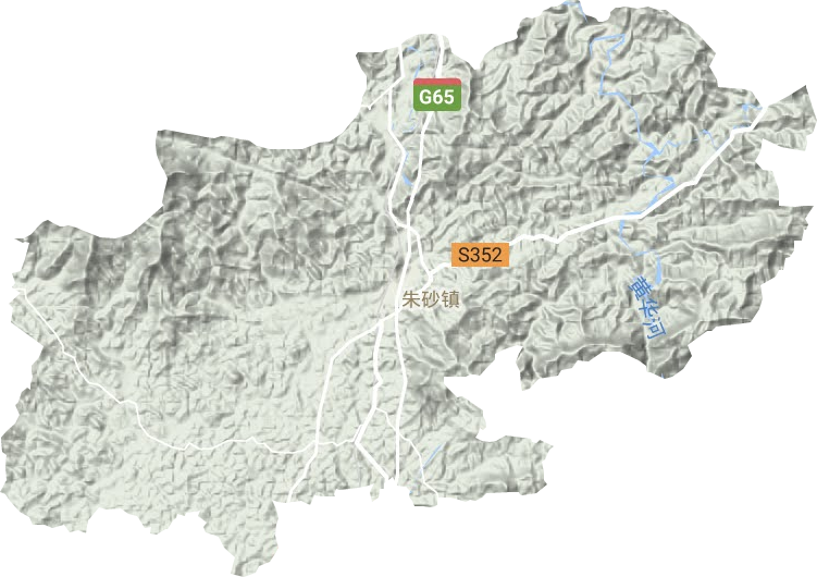 朱砂鎮(zhèn)地形圖