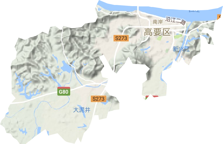 南岸街道地形圖
