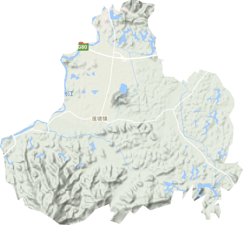 蓮塘鎮地形圖