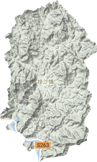 排沙鎮地形圖