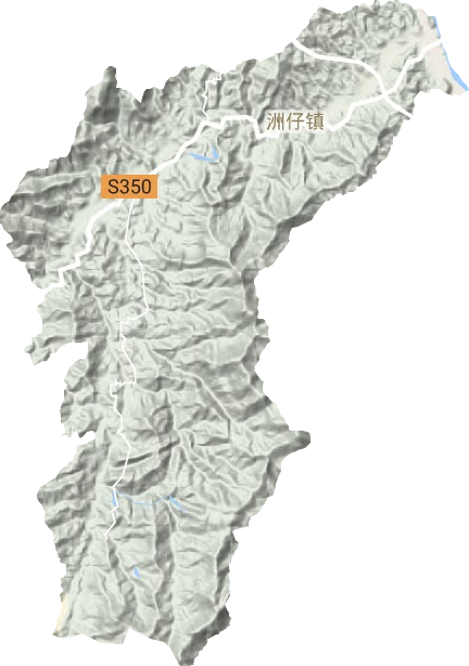 洲仔鎮地形圖