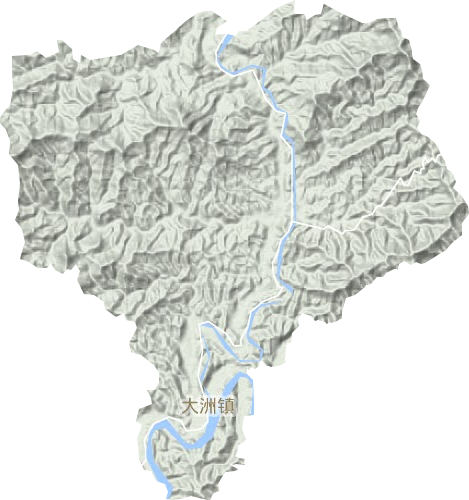 大洲鎮(zhèn)地形圖