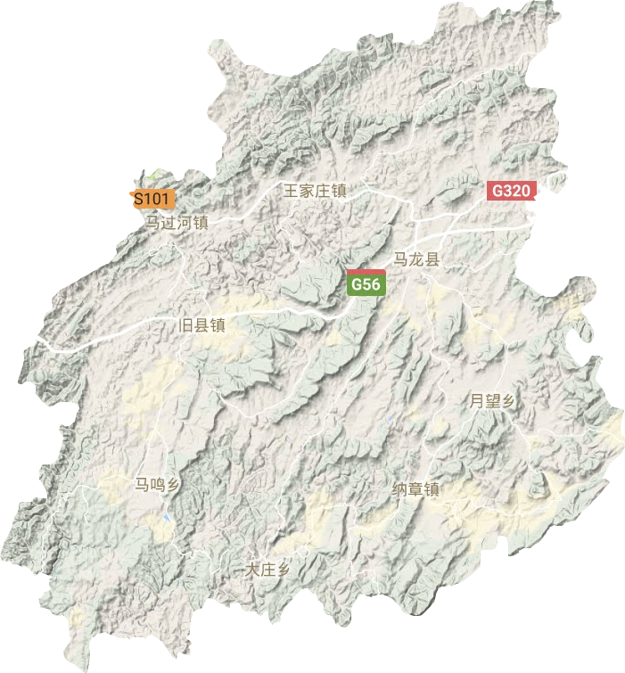 馬龍縣地形圖