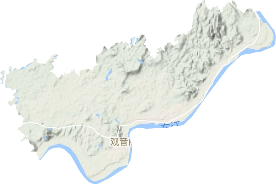觀音閣鎮地形圖