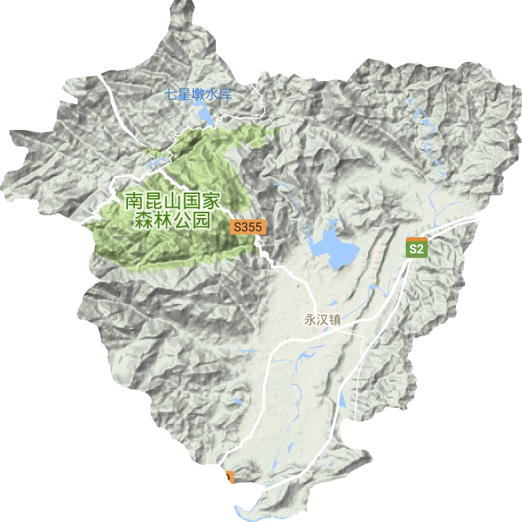 永漢鎮(zhèn)地形圖