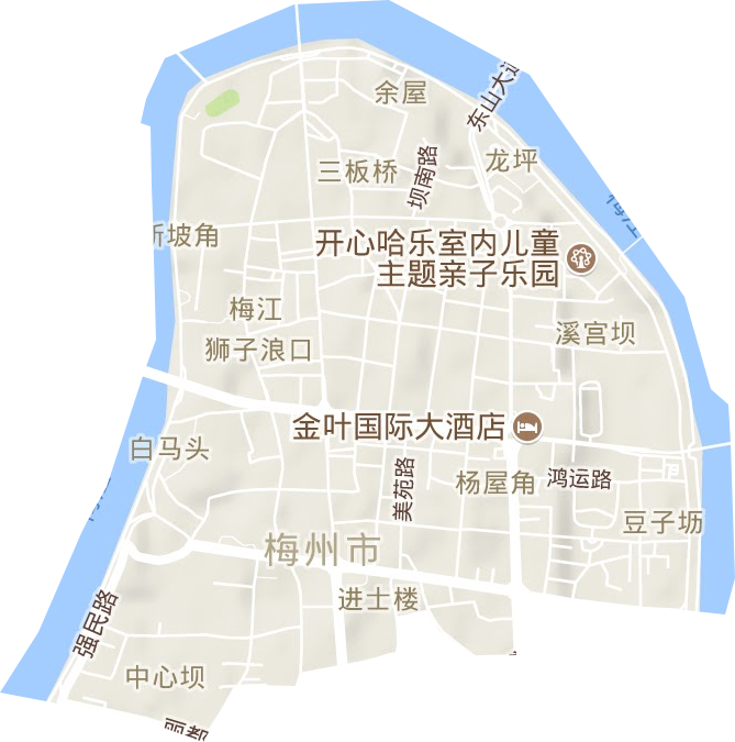 江南街道地形圖