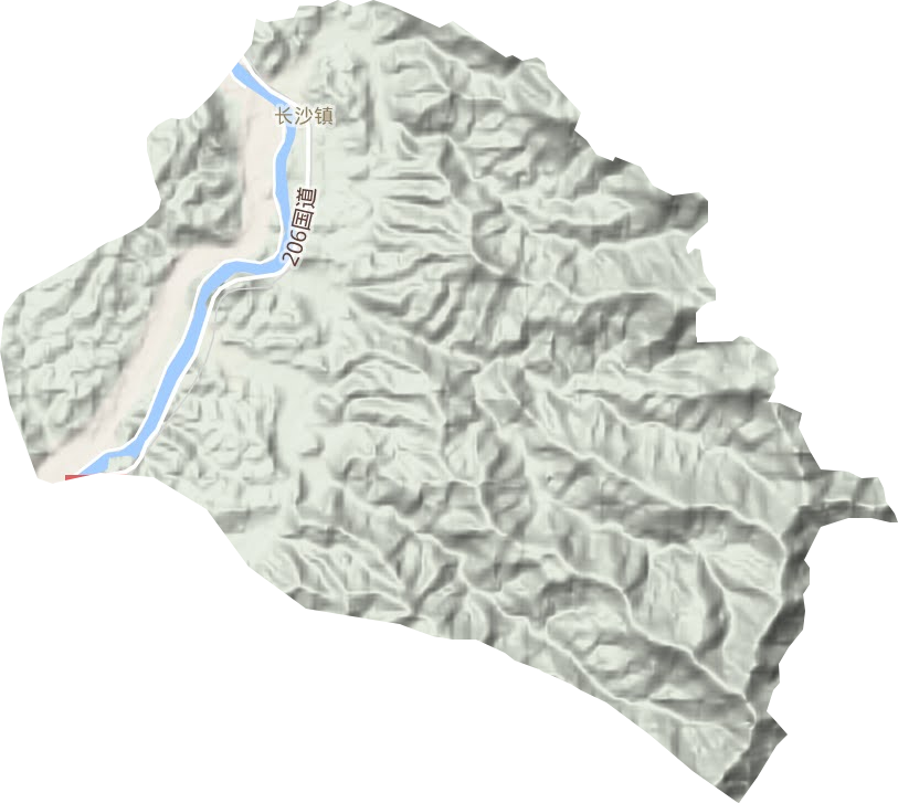 長沙鎮(zhèn)地形圖