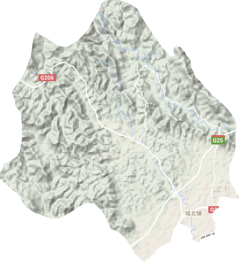 城北鎮(zhèn)地形圖