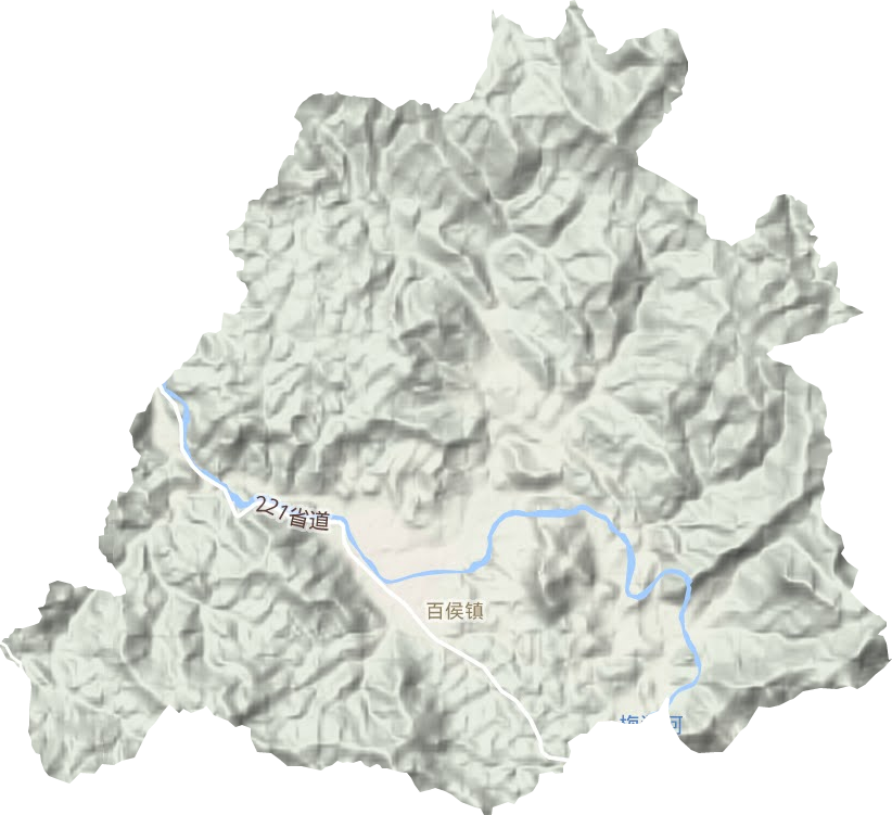 百侯鎮地形圖