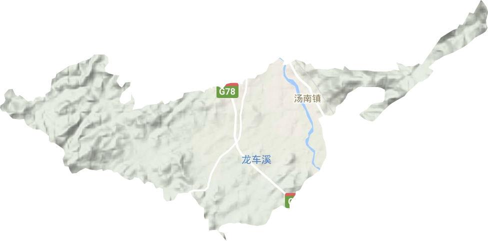 湯南鎮地形圖