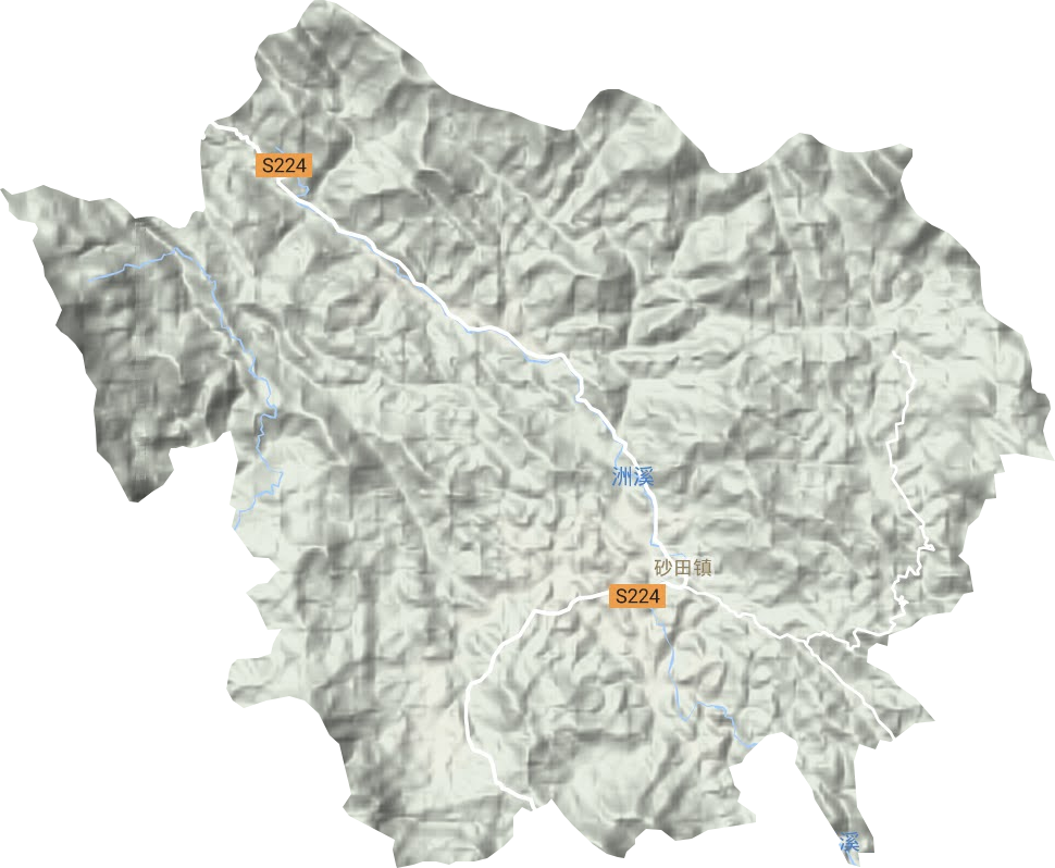 砂田鎮地形圖