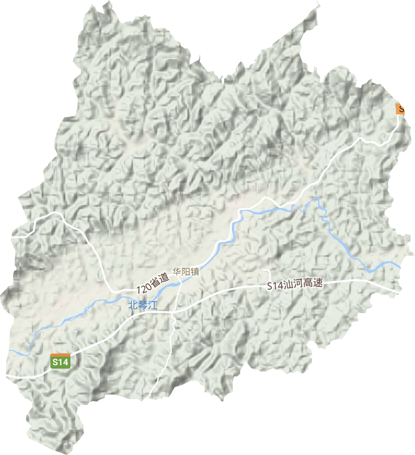 華陽鎮地形圖