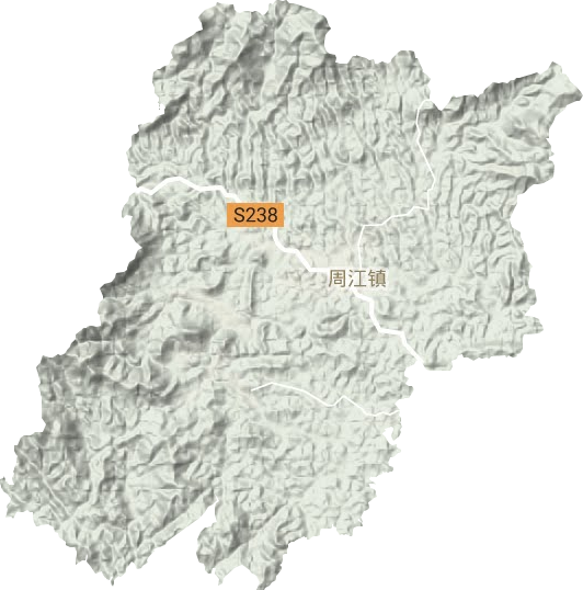 周江鎮(zhèn)地形圖