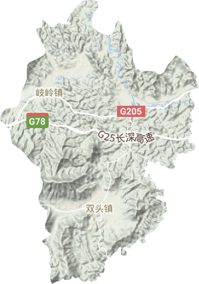 岐嶺鎮地形圖