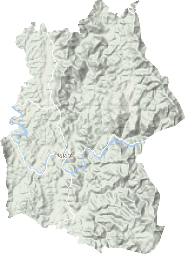 熱柘鎮(zhèn)地形圖