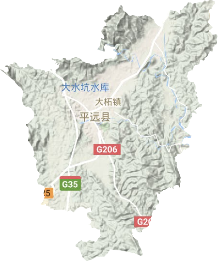 大柘鎮(zhèn)地形圖