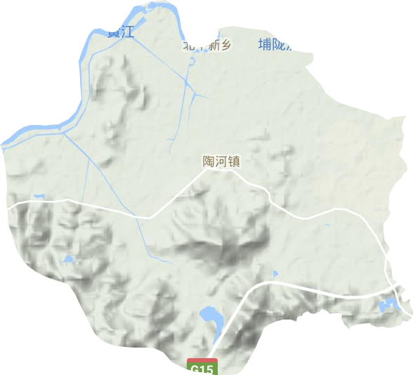 陶河鎮地形圖