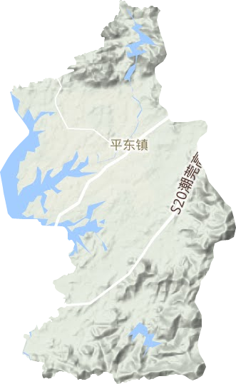 平東鎮(zhèn)地形圖