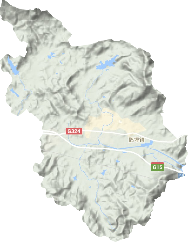鵝埠鎮地形圖