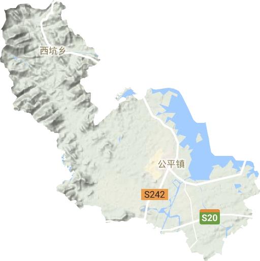 公平鎮地形圖