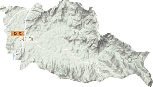 河口鎮(zhèn)地形圖