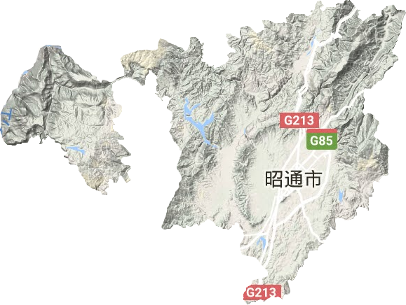 昭陽區地形圖