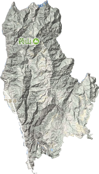 巧家縣地形圖