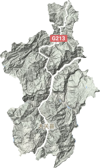 大關(guān)縣地形圖