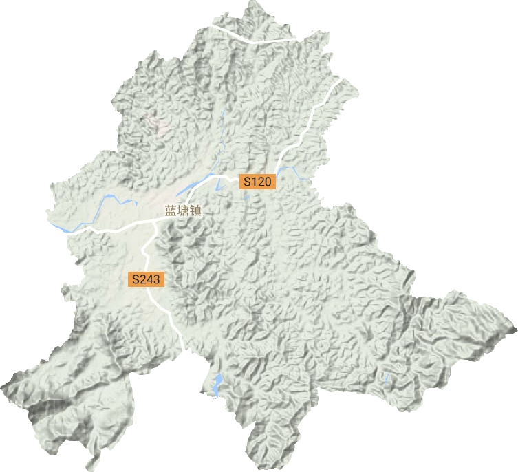 藍塘鎮地形圖