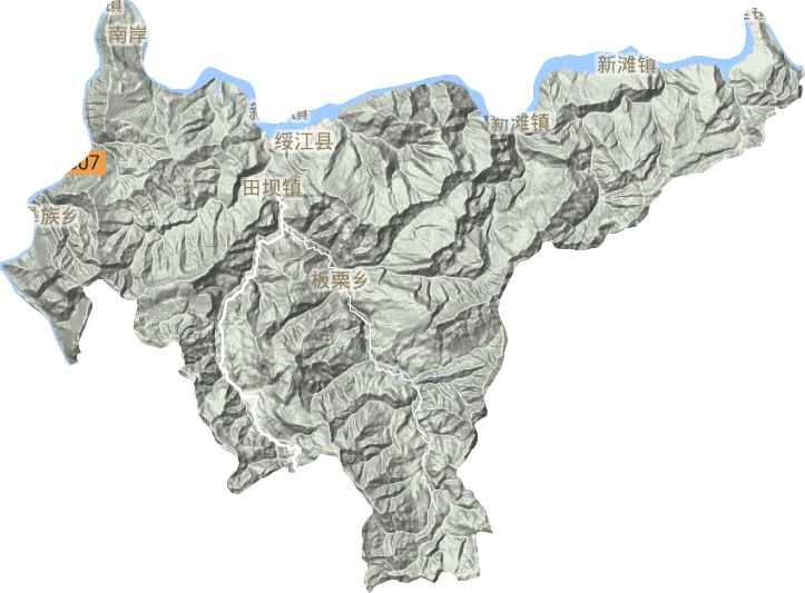 綏江縣地形圖