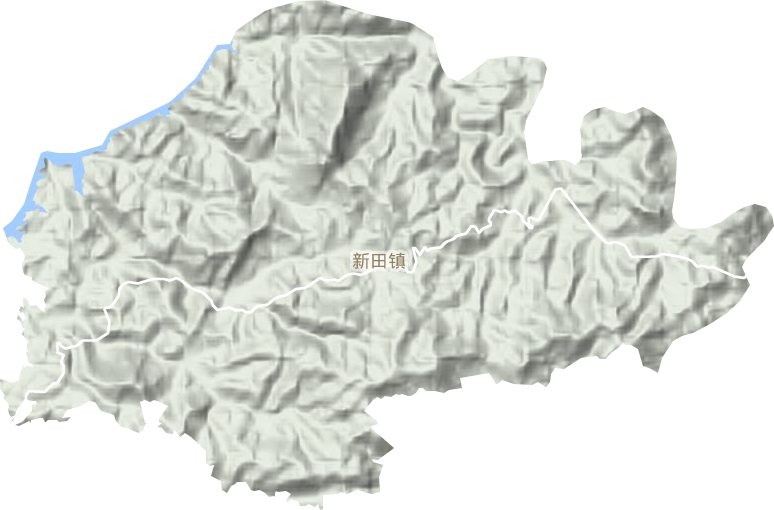新田鎮(zhèn)地形圖
