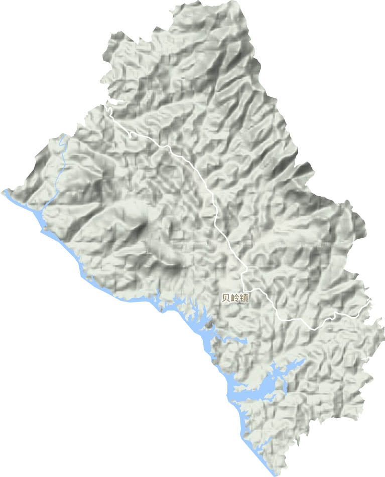 貝嶺鎮地形圖