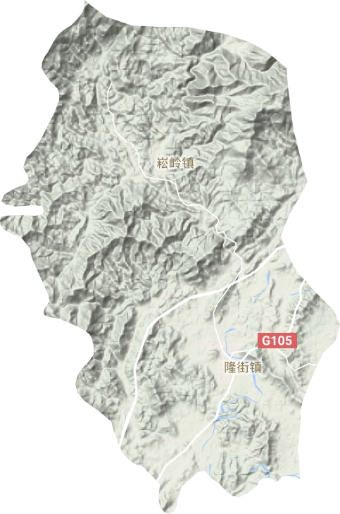 隆街鎮地形圖