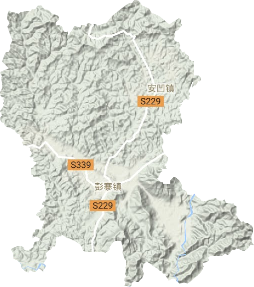 彭寨鎮地形圖