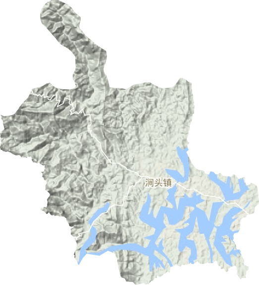 澗頭鎮(zhèn)地形圖