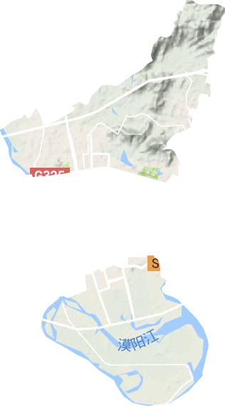 崗列街道地形圖