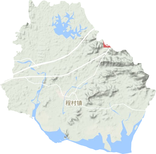 程村鎮(zhèn)地形圖