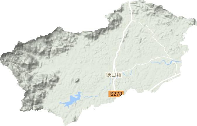塘口鎮地形圖